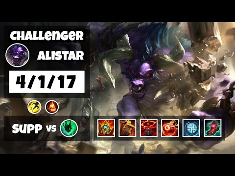 Alistar Support 11.10 Challenger Gameplay Replay - S11 (4/1/17) - KOREAN