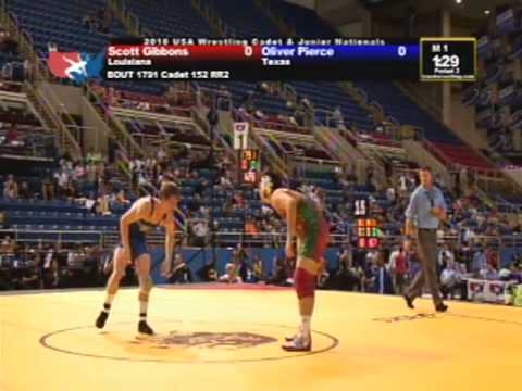 Cadet Freestyle 152 pounds - Scott Gibbons vs. Oliver Pierce
