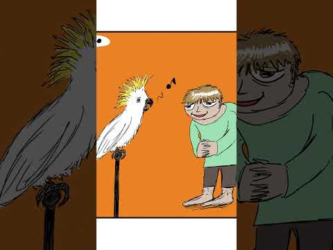 Grobian "My Beloved parrot..." #shorts #cartoon #comic #webtoon #cockatoo  #love #pets #art