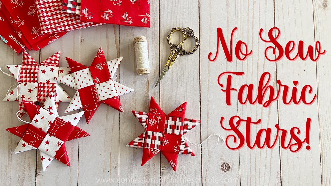 EASY No Sew Fabric Stars! (Handmade Scandinavian Ornaments)