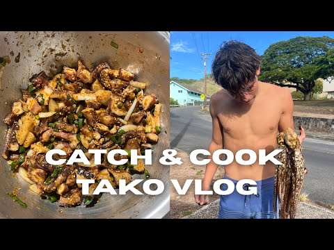 pov: you learn how to catch and cook tako in hawai'i | VLOG