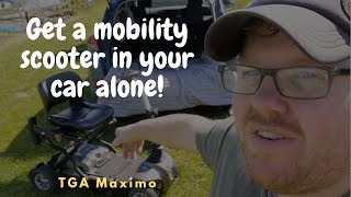 Getting a Mobility Scooter in and out of a car when Alone! - TGA Maximo