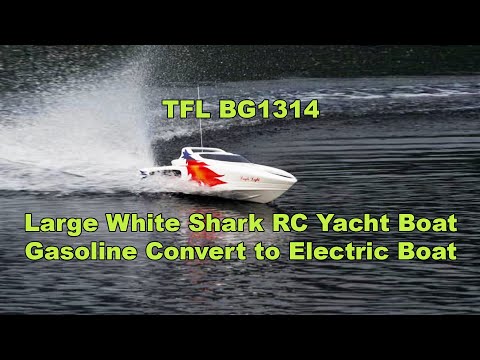 TFL BG1314 Super Large White Shark RC Yacht Boat Gasoline Convert To Fully Electric RC Crawler Extre