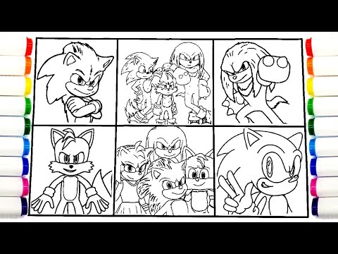 How to COLORING  Sonic Team  Coloring Pages Sonic The Hedgehog 3 DRAW  Tobu - Candyland NCS Release