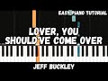 Jeff Buckley Lover You Should Ve Come Over Easy Piano Tutorial