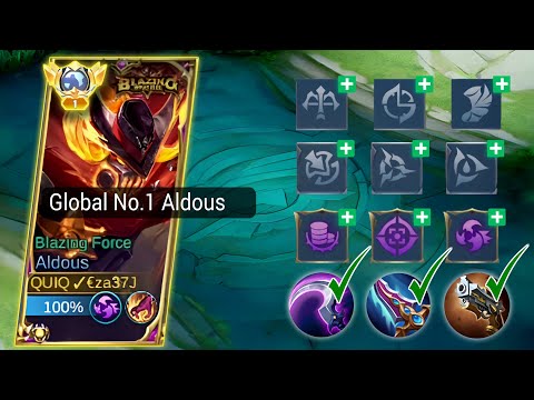 TOP 1 GLOBAL ALDOUS ONE SHOT BUILD AND EMBLEM SET 2023 | ALDOUS BEST BUILD 2023 - MLBB