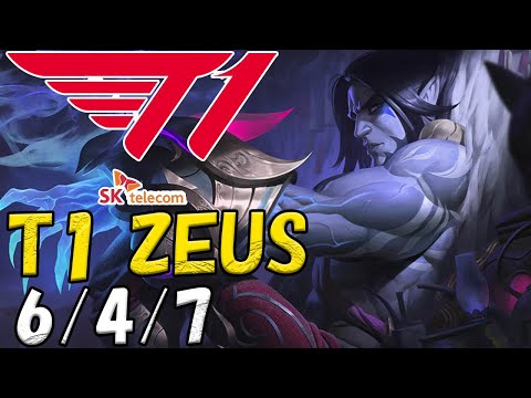 T1 Zeus サイラス(Sylas) VS ヨネ(Yone) TOP patch 12.21 NA RANK