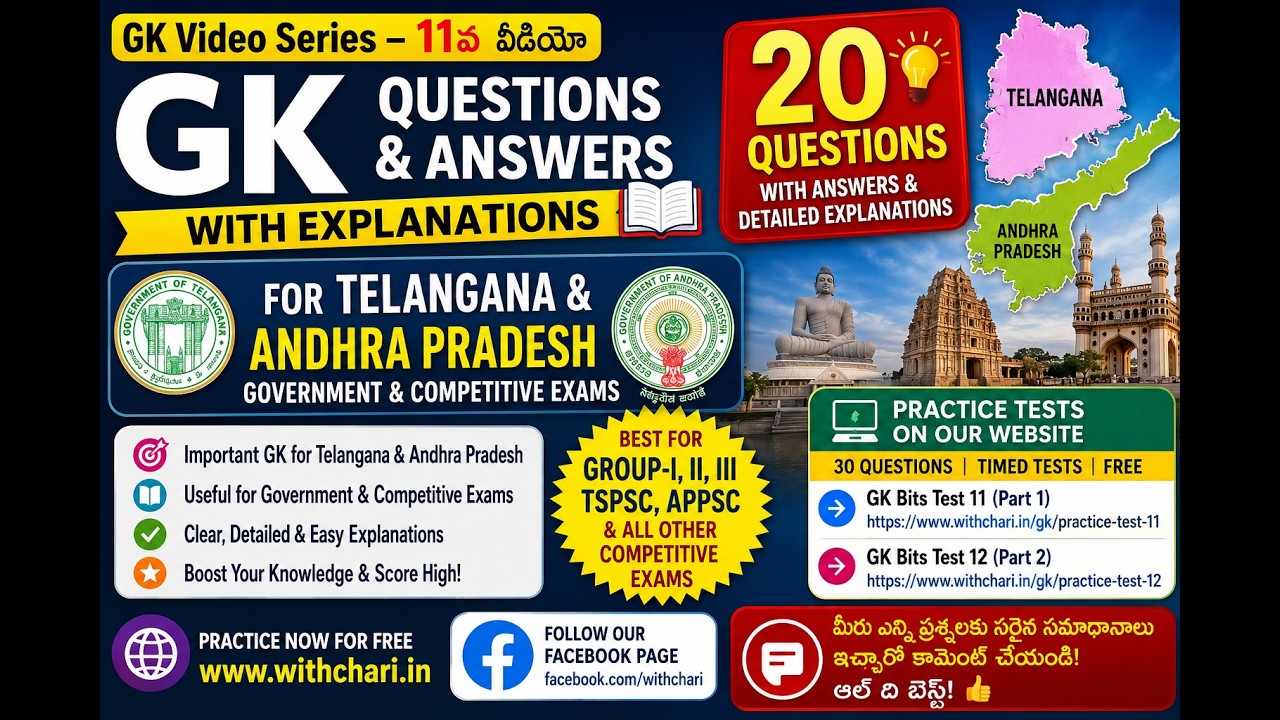 GK Bits in Telugu – Test 11
