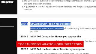 ONE LOGIN: What can Company Directors who want to AVOID the Government’s “One Login” system do