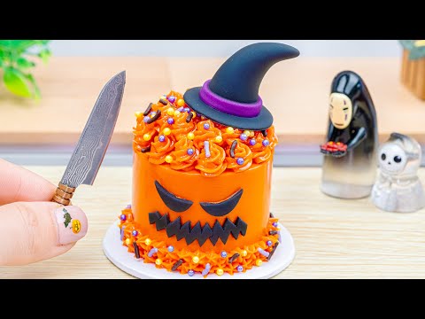 Miniature Chocolate Cake Decorating For Halloween | Mini Cakes Making By Yummy Bakery