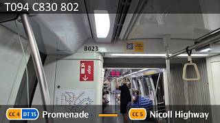 (Back From 1 Year MIA) SMRT C830 802 --- [Promenade → Nicoll Highway]