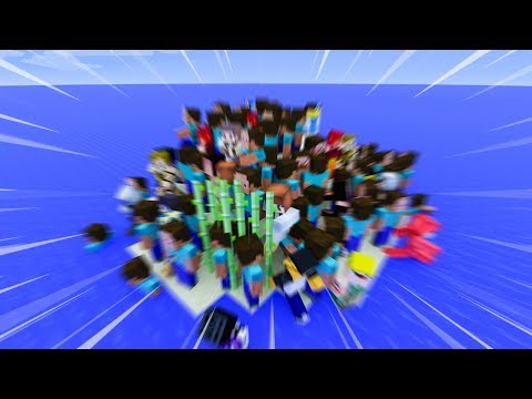 we tried Minecraft Survival Island with 100 players..