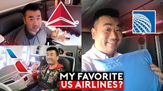 My FAVORITE US Airlines? American vs Delta vs United