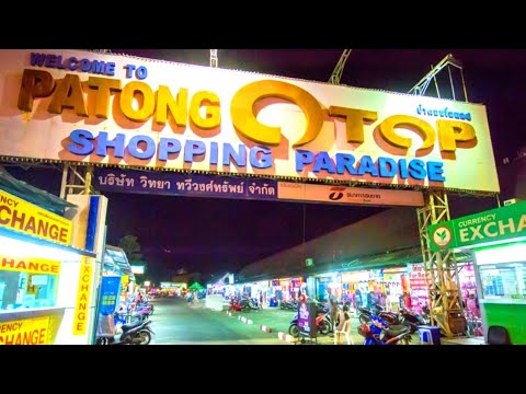 OToP Shopping Paradise Patong Beach | Mercado Noturno Phuket Tailândia | Foods Street Tailândia