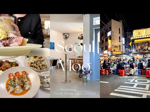 KOR) [Seul vlog] 2023.10 Viagem a Seul na Coreia do Sul 🇰🇷 | Barracas de comida na rua Jongno 3rd 🍻 Hongdae Yeonnam-dong | ENHYPEN Sunwoo's Seongsu-dong vlog tour 🦊🤍