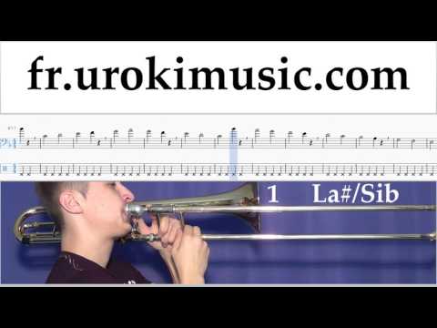 Comment Jouer du Trombone Besame Mucho Tab Tablature Partie#1 Exerce um-b829
