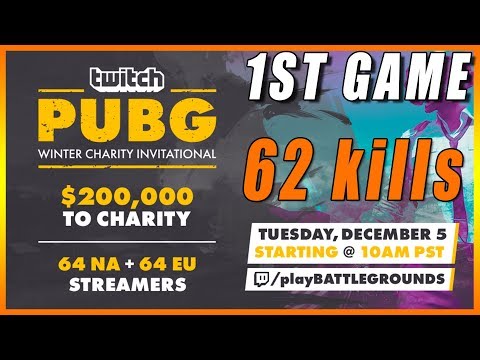 PUBG - Winter Charity Invitational 200k  - 1st game  !