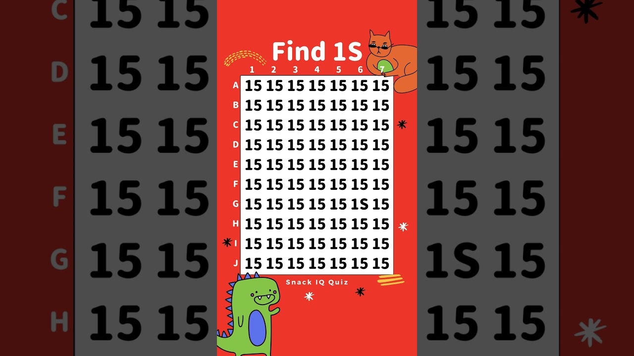 Only 2% of Sharp Eyes Can Spot the Hidden 1S in 5 Secs! #opticalillusion #brainteaser #trending