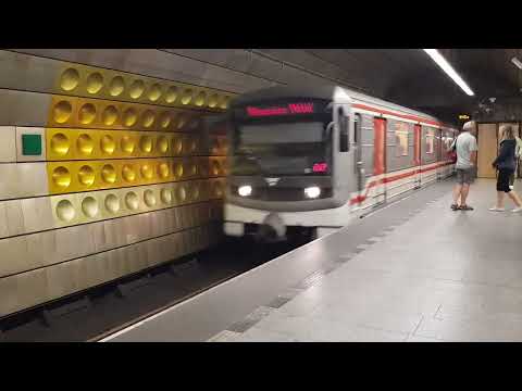 Prague Metro Line A - 3317 + 3316 arriving at Mustek Station on 10/09/24