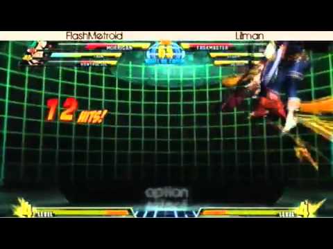 2-28-11 FlashMetroid (Viewtiful Joe/Tron/Morrigan) vs Lilman (Taskmaster/Storm/Wesker) - MvC3