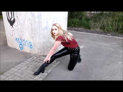 Romy 13 - Leather Pants in the Sun - Red and Black in Love