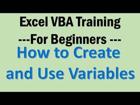 Excel VBA Tutorial 06 - Variable and use of Variable in VBA Programming
