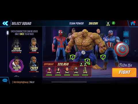 Fantastic 4  starter team vs. 320k Ultron team in War