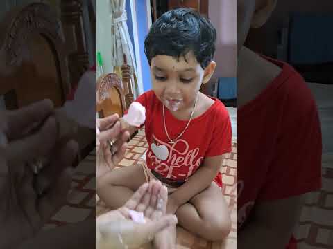 Cute baby first time try ice cream #cutebabies #adorablebaby #cutekids