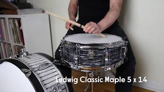 Video thumbnail for Ludwig Classic Maple snare drum video demo by The Beat