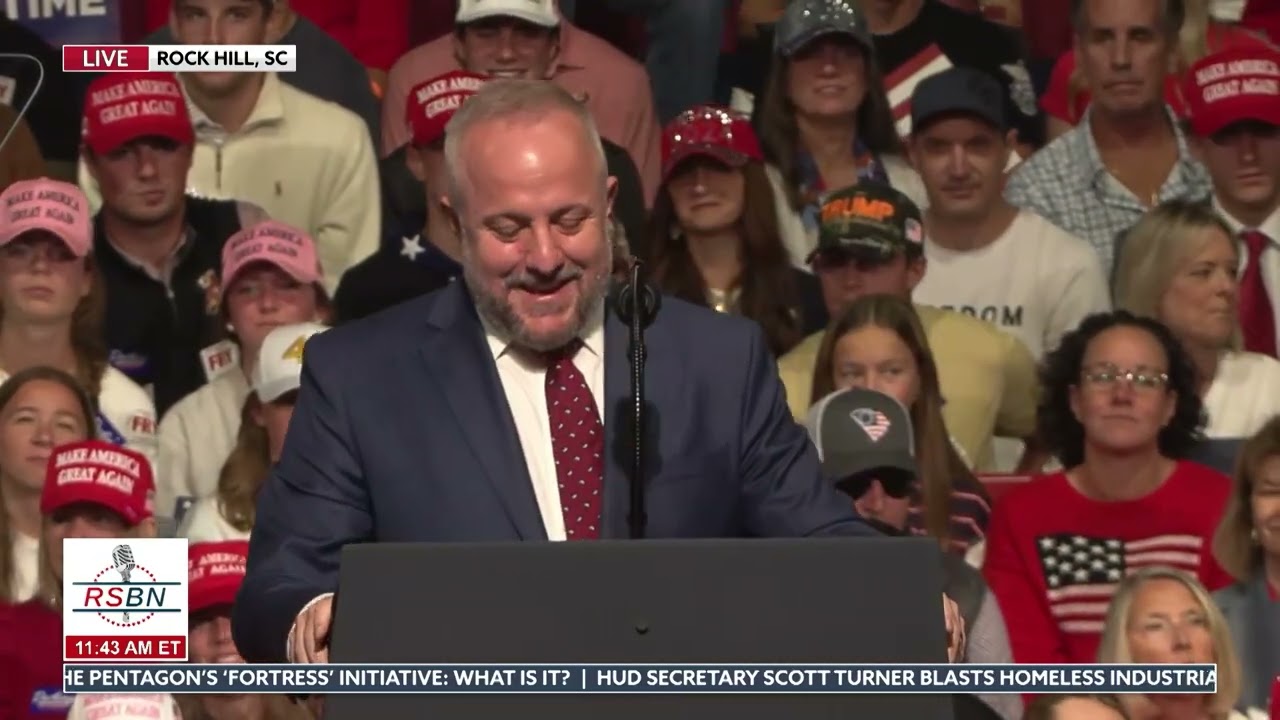 "South Carolina is Donald J. Trump Country" Russell Fry Hypes Up Rock Hill Crowd - 10/29/26