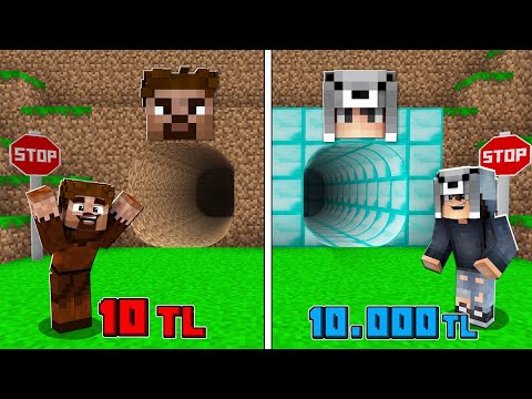 1 TL GEÇİT VS 10.000 TL GEÇİT! 😱 - Minecraft