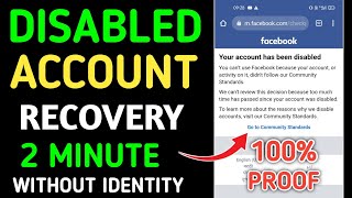 How To Recover Disabled Facebook Account 2022 || How To Open Disabled Facebook Account 2022