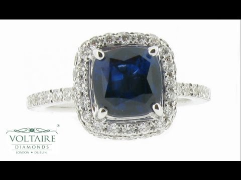 Blue Sapphire Handmade with Diamonds - ER 1058