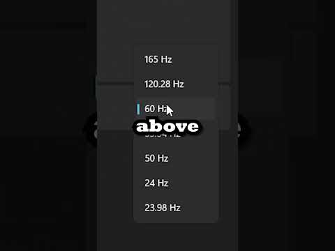 How to change monitor refresh rate!