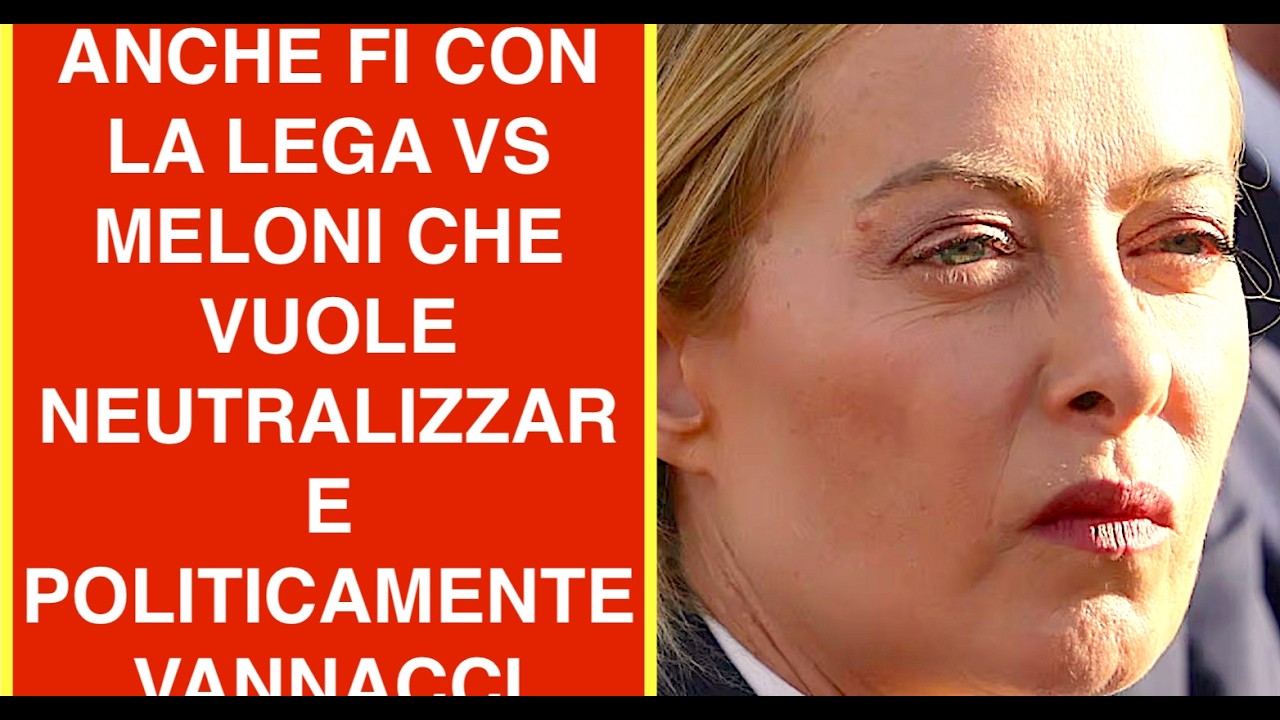 ANCHE FI CON LA LEGA CONTRO MELONI CHE VUOLE NEUTRALIZZARE POLITICAMENTE VANNACCI