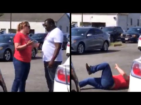 Karen HARASSES Him Then Gets KNOCKED OUT COLD!