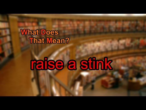 What does raise a stink mean?
