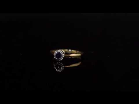 9ct Gold Amethyst & Diamond Dress Ring