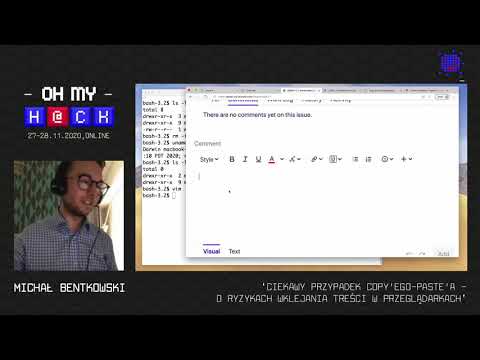 Oh My H@ck 2020 - Michał Bentkowski - Ciekawy przypadek Copy'ego-Paste'a - o ryzykach wklejania...