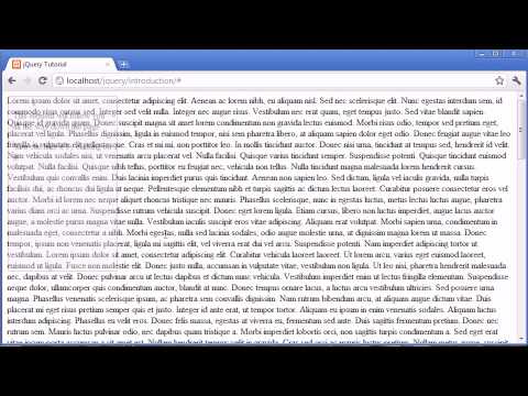 jQuery Tutorial 1 Introduction to jQuery