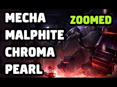MECHA MALPHITE CHROMA PEARL SKIN ZOOMED SPOTLIGHT - LEAGUE OF LEGENDS