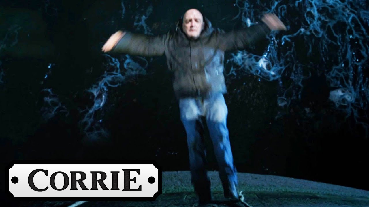 Coronation Street - Eileen Kicks Phelan Into the Sea! - YouTube