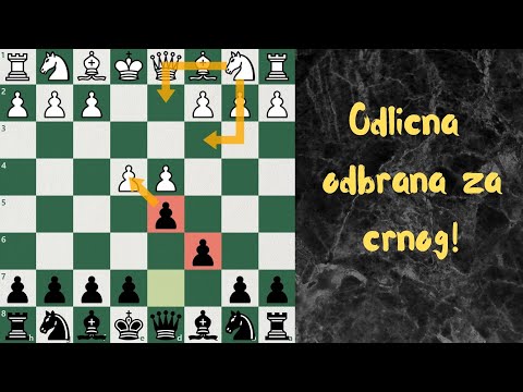 Najbolje otvaranje za crnog u sahu (Za pocetnike)