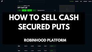 HOW TO SELL CASH SECURED PUTS ON ROBINHOOD