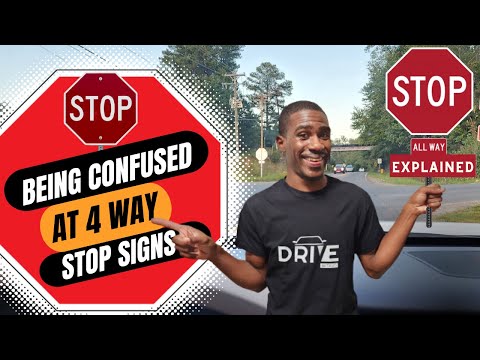 The rules of a 4 way stop sign EXPLAINED