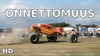 Power Truck Show 2015 - Monster-auton rengas irtoaa - Monster Truck accident in Alahärmä, Finland