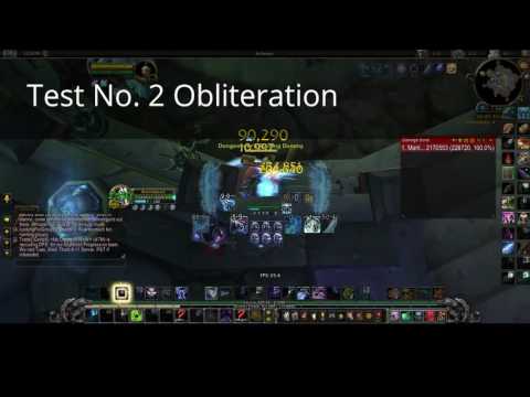 [Legion 7.1.5] Frost Death Knight Breath of Sindragosa vs Obliteration DPS Test