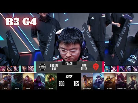 TES vs EDG - Game 4 | Round 3 LPL Summer 2023 Playoffs | Edward Gaming vs Top Esports G4