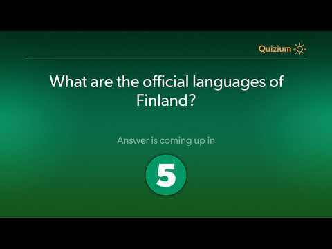 What are the official languages of Finland?   Finland Quiz