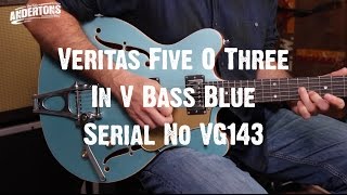 Top Shelf Guitars - Veritas Five O Three In V Bass Blue Serial No VG143